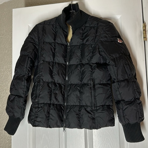 VTG Tommy Jeans Quilted Puffer Jacket US Ski Team Ribbed Cuffs/Collar Y2K - Picture 4 of 13